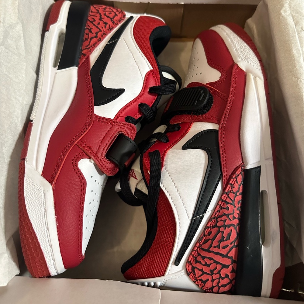 Nike Air Jordan Legacy Lows, Red and White Athletic Shoes